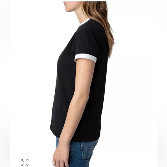 Zadig & Voltaire Walk Diamante Insignia Tee NWT - Picture 4 of 14